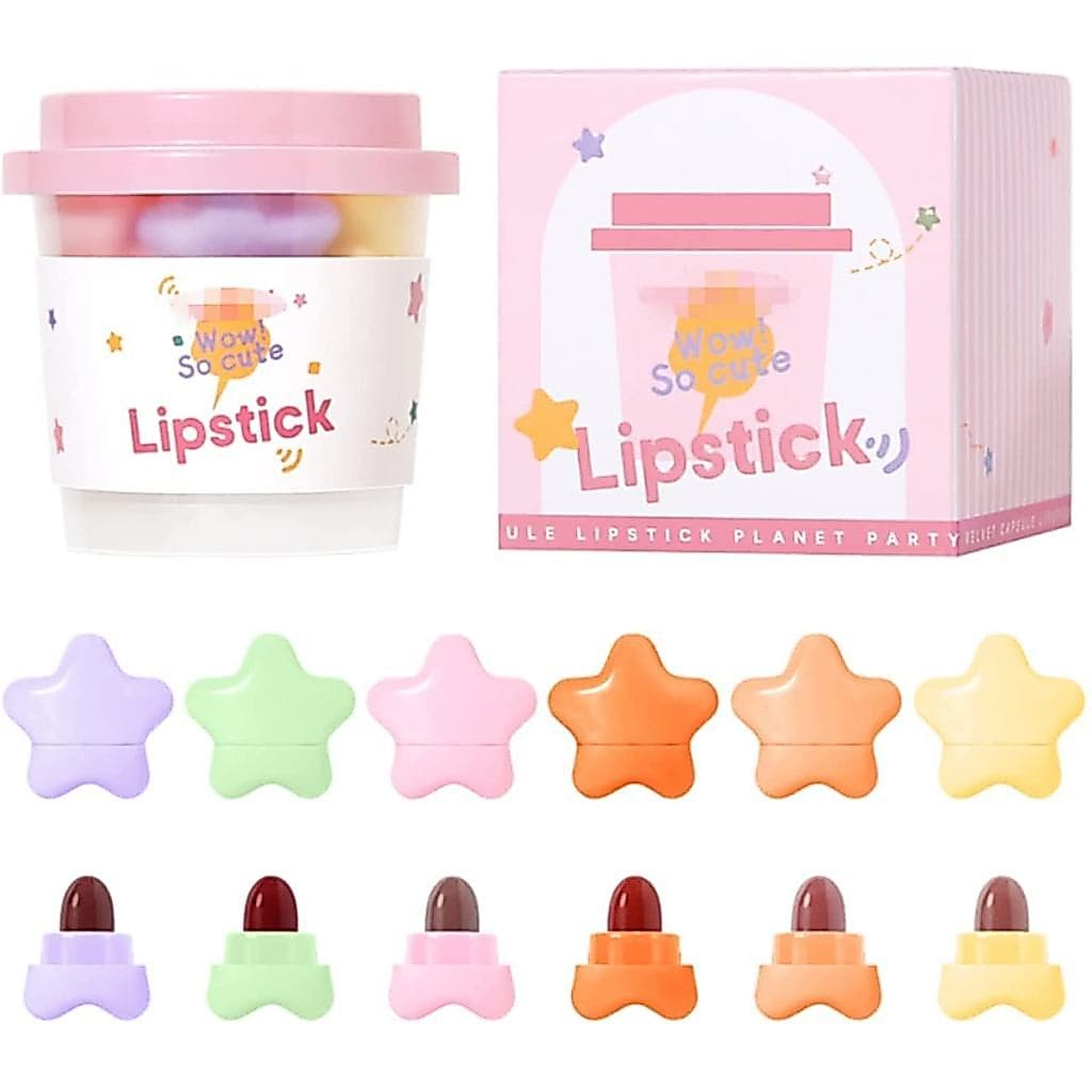 Lovelycat Mini Conjunto de Batons em Cápsula, 16 Batons Matte, 16 Cores, Batom em Cápsula de Veludo à Prova d'Água e de