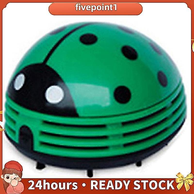 Para Casa Escova De Limpeza De Mesa Mini Bonito Joaninha Desktop Aspirador Pó Coletor Teclado Mais Limpo Verde