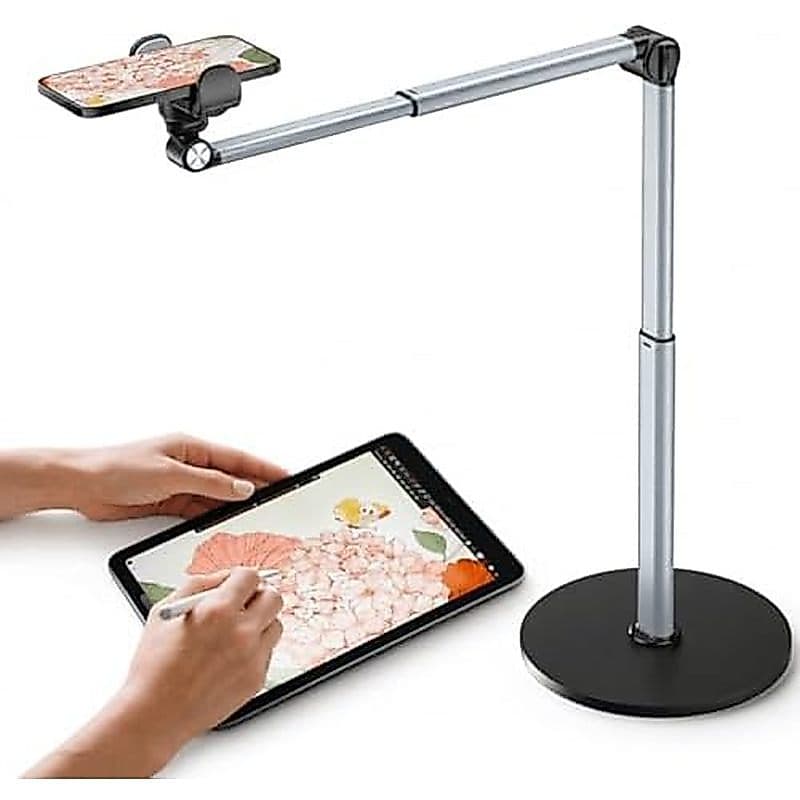 Suporte De Telefone Suspenso De Alumínio Resistente Para Gravação , Tripé Ajustável IPhone Tiros Aéreos , Cozinhar , Art