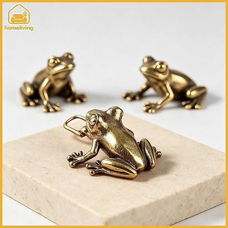 Estatuetas De Sapo HomeLiving , Estátuas Realistas Em Miniatura Requintadas , Ornamento Polido Suave Para Mesa De Entrad