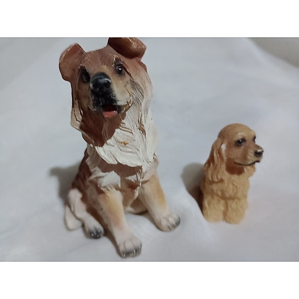 2 Cachorros Miniaturas em Resinas Decoração /Ler Descrição