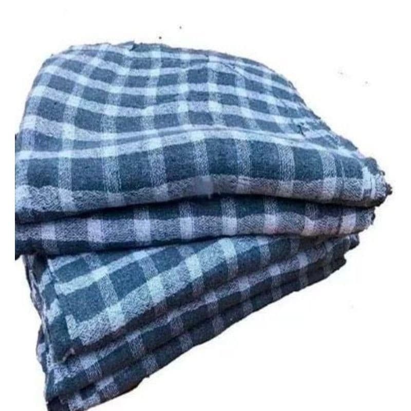 Kit Pano de Chão 5 ou 10 Unidades Xadrez Azul - Pano de Limpeza Reutilizável, Absorvente para Piso, Cozinha e Banheiro