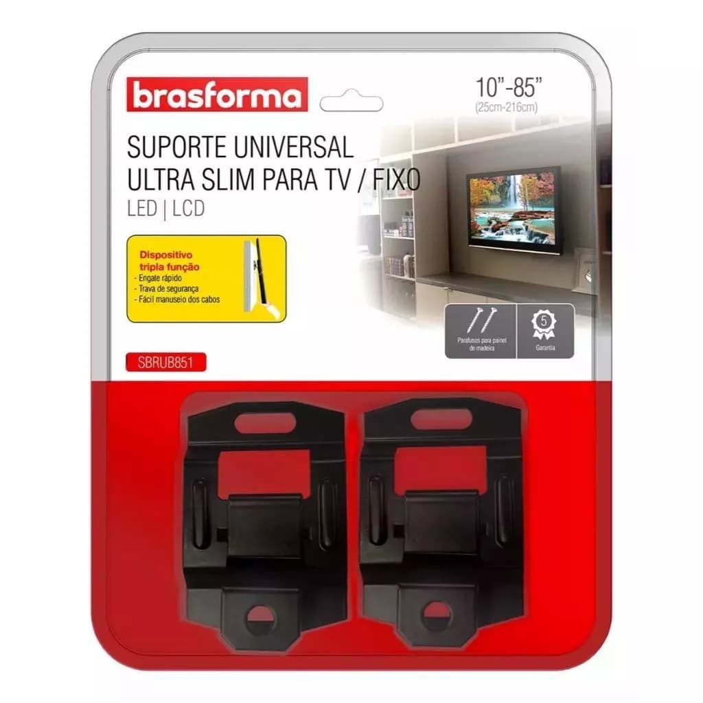Suporte Universal Ultra Slim para Tv/Fixo  Brasforma SBRUB851