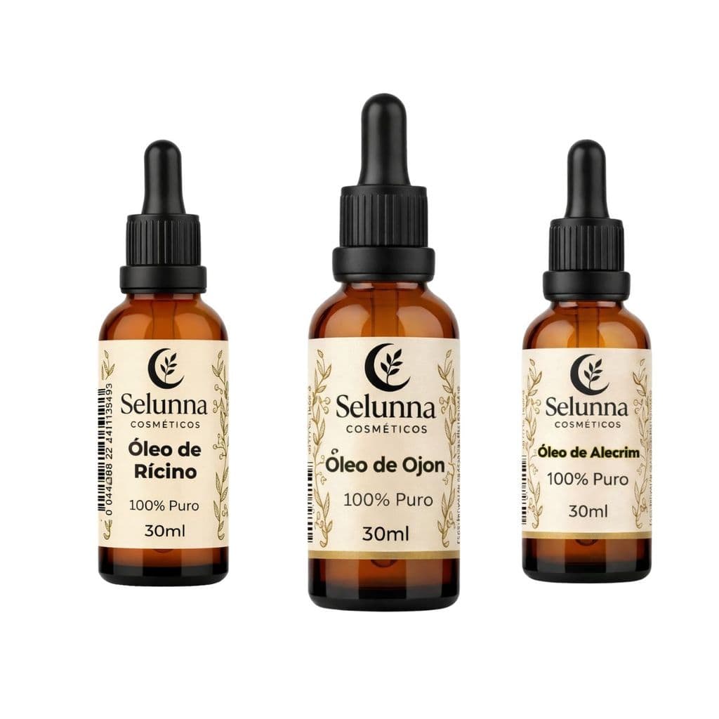Óleo Vegetal 100% Puro e Natural para Tratamento Capilar e Pele Semente de Uva Ojon Alecrim abacate Melaleuca