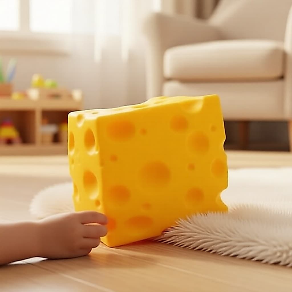 Espuma gigante de queijo de ascensão lenta, espremer fidget XL para alívio do estresse, presente de férias para adultos