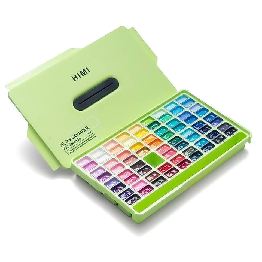 Tinta Guache Profissional Himi 72 Cores