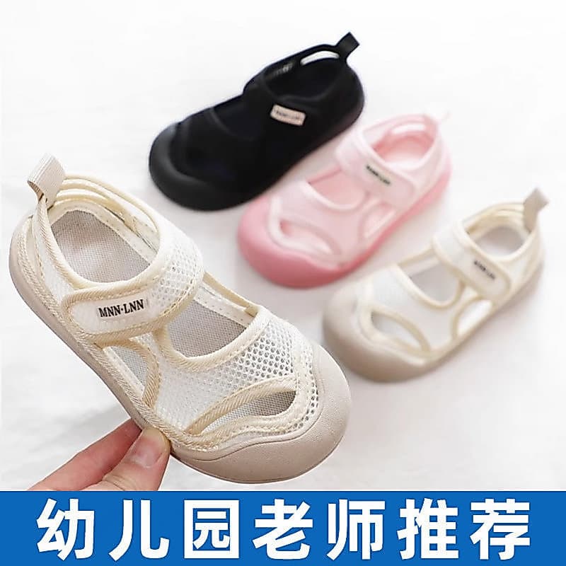 Crianças Baotou sandálias de verão meninos sapatos de malha única superfície de malha respirável antiderrapante sola mac