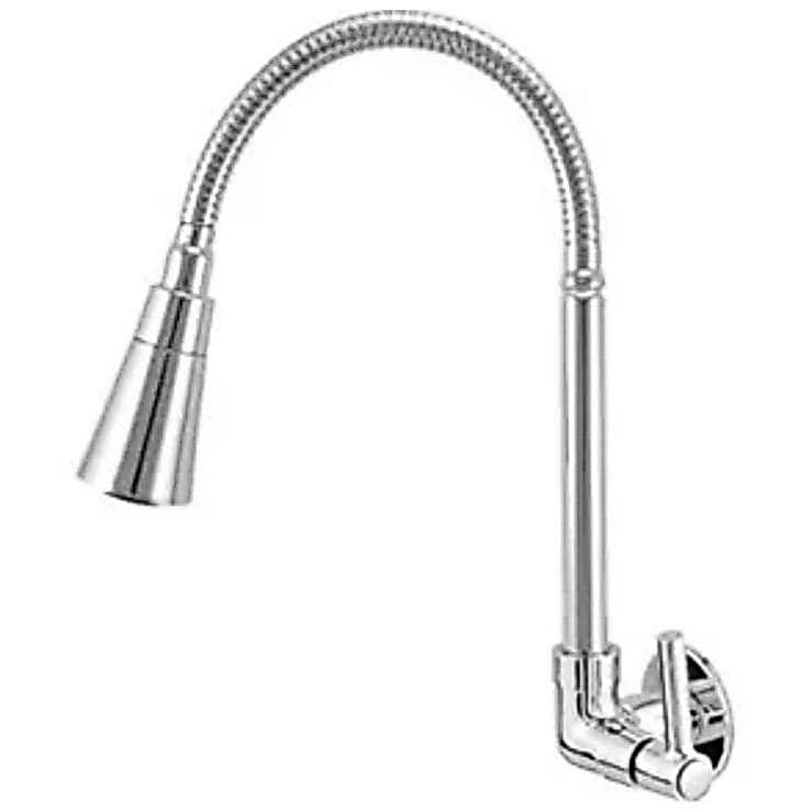 Torneira Flexivel Parede Gourmet Cozinha Cromada