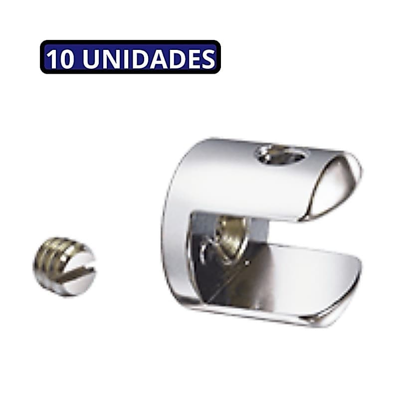 10 unidade Suporte Fenda para Prateleiras de Vidro em Metal Cromado vários tamanhos