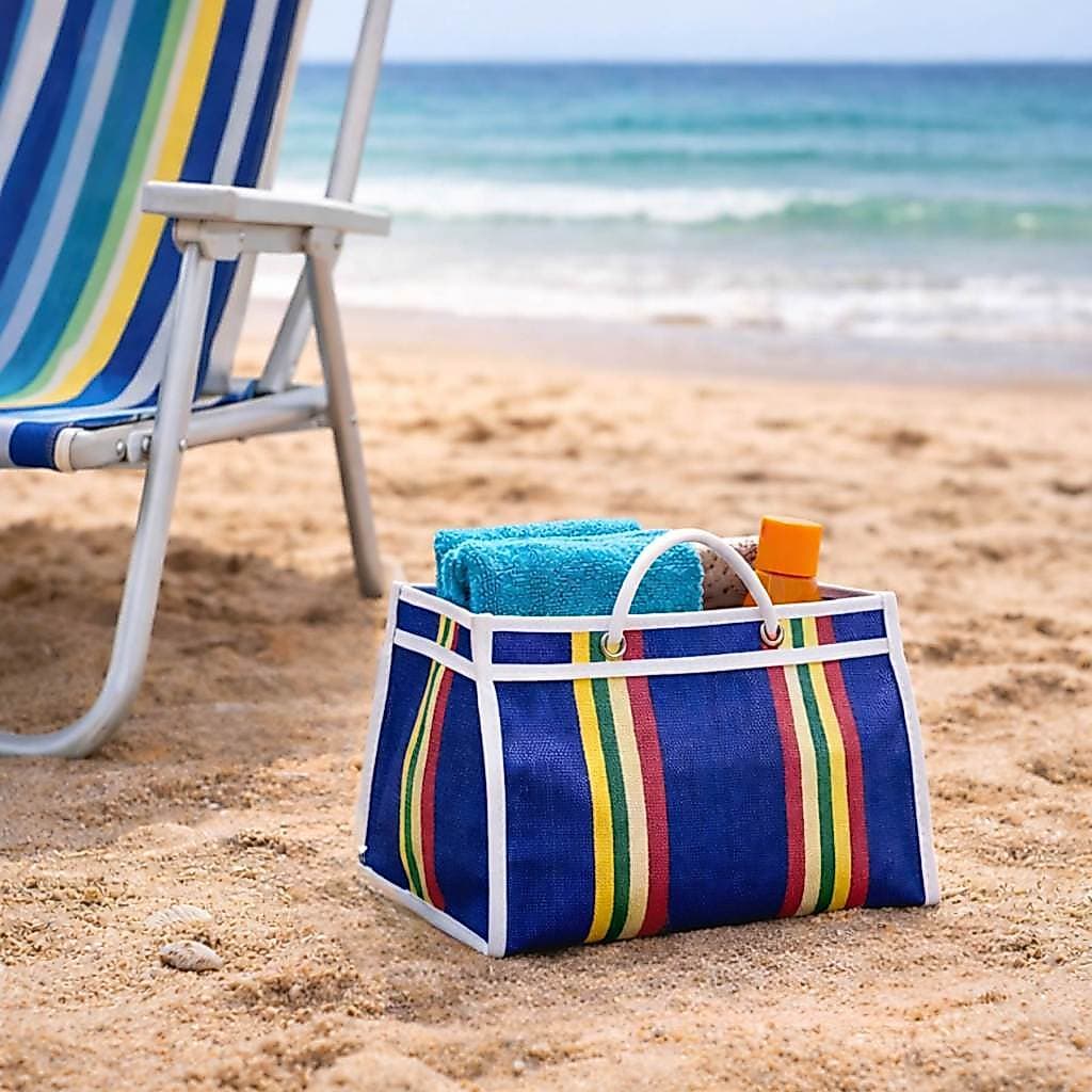 Sacola de Nylon PEQUENA 30cm para Praia Compras ou Feira Cores Sortidas