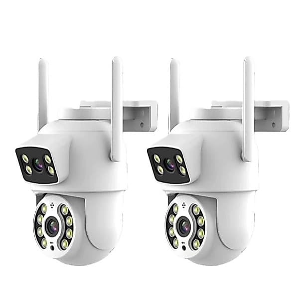 KIT Câmera de Segurança Lente Dupla ICSEE IP66 360° WiFi Externa Lente Dupla sensor movimento
