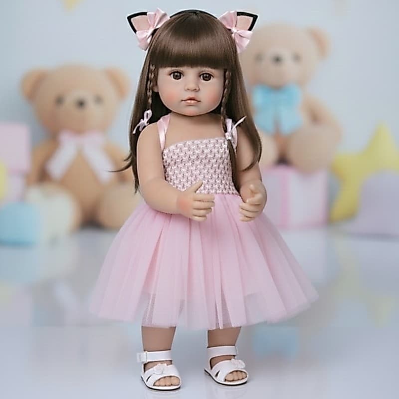 Bebe Reborn Boneca Reborn Menina + Bichinho de Pelúcia