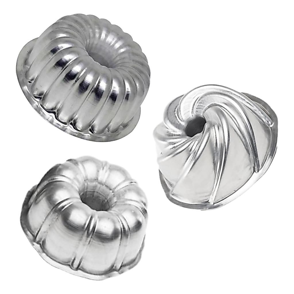 Conj. 3x Assadeira Forma Vulcão Bolo Torta Suiça,1,2(13x6cm)