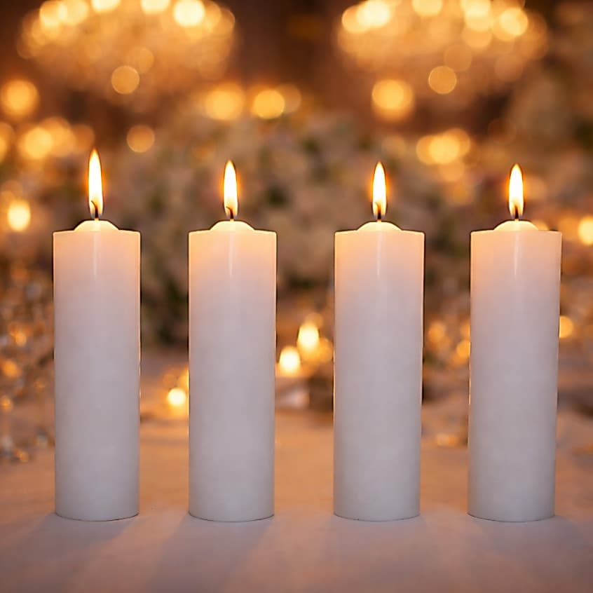 Velas Branca 7 Dias 260g Longa Duração Alta Qualidade Pavio Premium Votiva