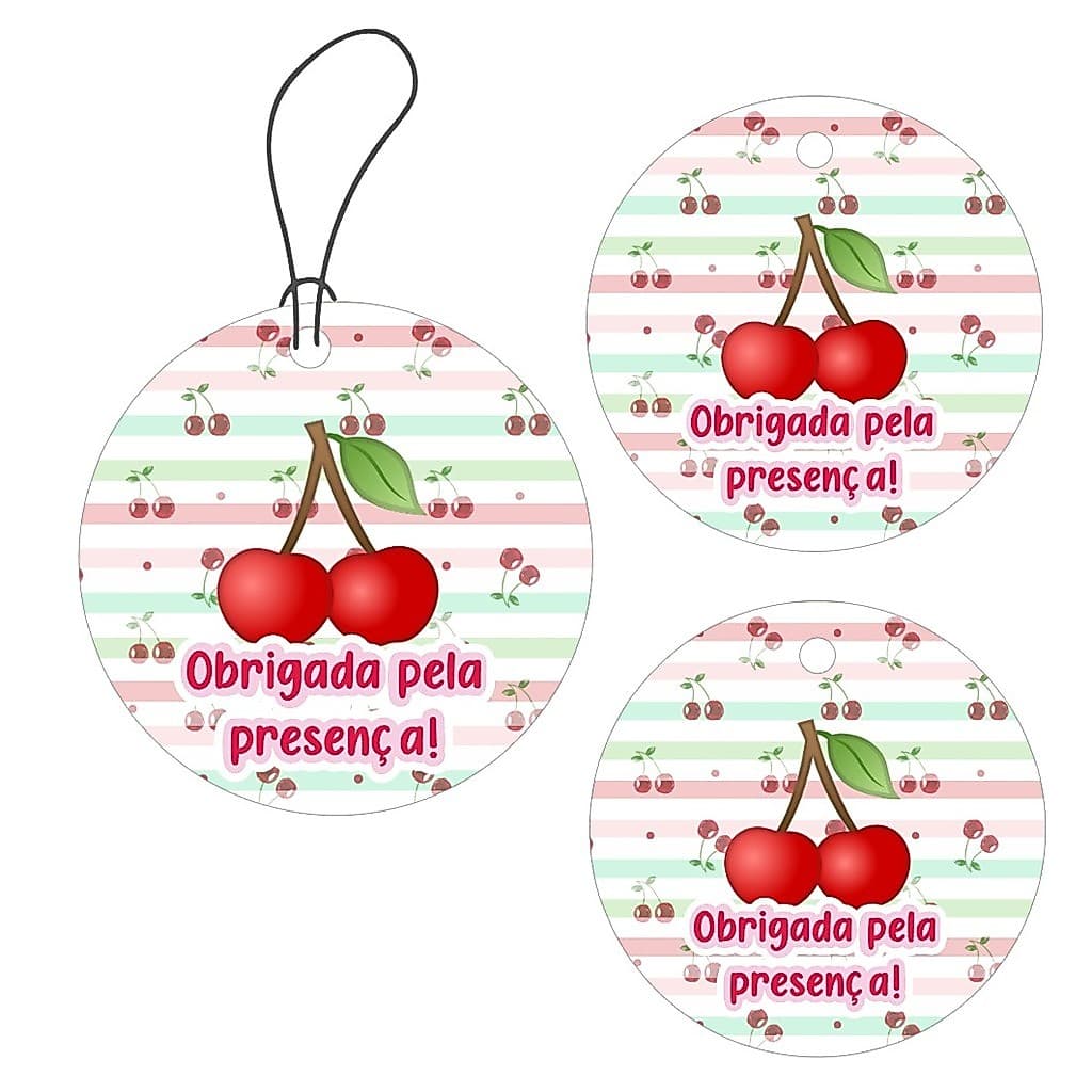 Tag Agradecimento |  Cerejinha | Tag Para Lembrancinhas
