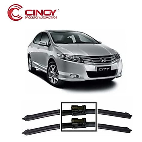 Par de Palhetas para Limpador de Parabrisa Dianteiro para Honda City 2009 2010 2011 2012 2013 2014