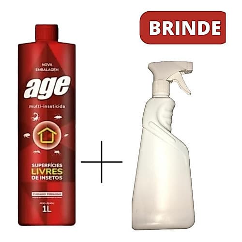 Kit Remedio de Barata Age 1L + Borrifador Inseticida Dedetizador Barata Francesinha Mosquito Pulga