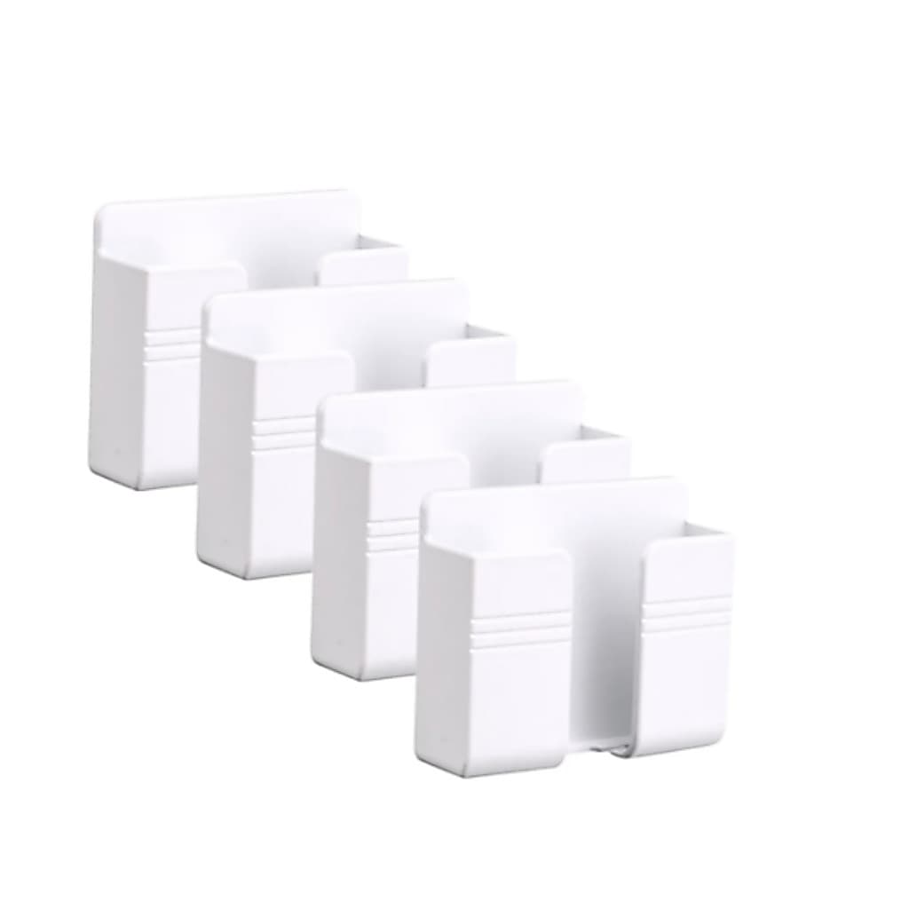 Kit 4 Suporte De Celular Parede Para Carregar Multiuso Branco