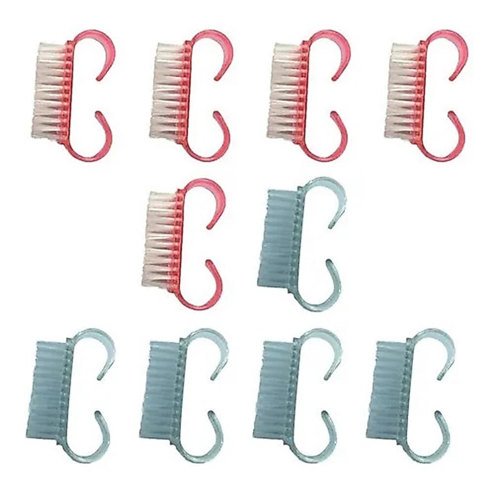 Kit C/ 10un Mini Escovinhas Manicure Limpeza De Unha Tira Pó Salão
