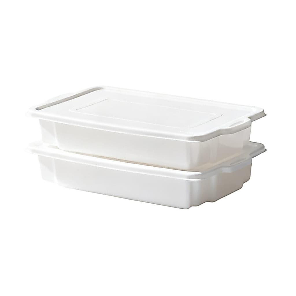 Kit 2 Bandeja Plástica 7L Com Tampa Para Frigorífico Carnes Aves E Câmara Fria Contêiner Multiuso