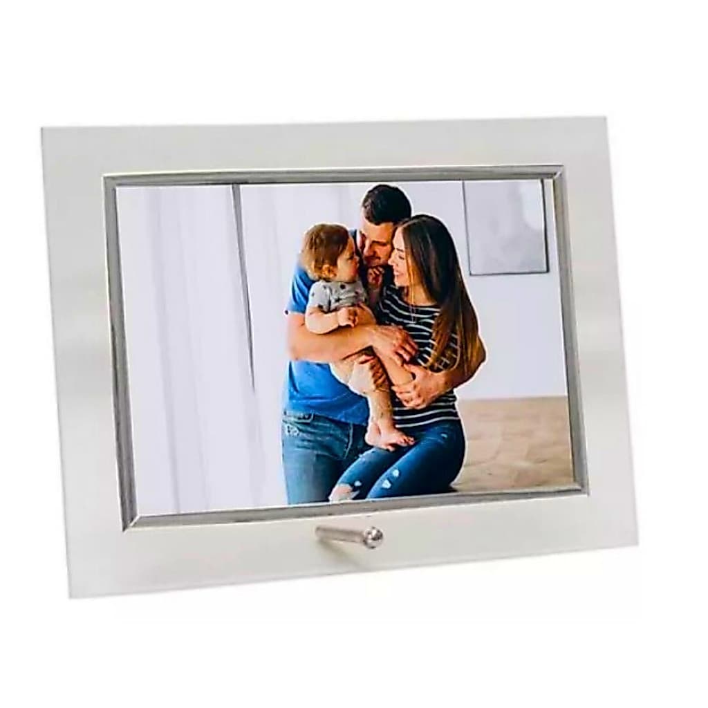Porta Retrato Horizontal de Vidro 10X15 Rio Tijucas Decoração Foto Casa Enfeite Barato Presente