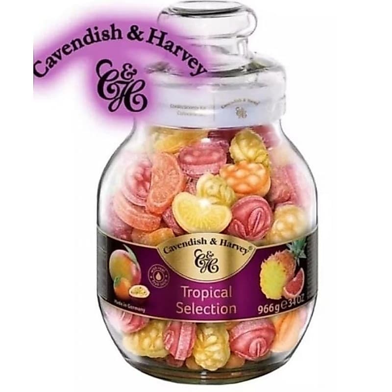 Balas Alemas Baleiro Cavendish & Harvey Tropical Fruits Candies Assorted 966g