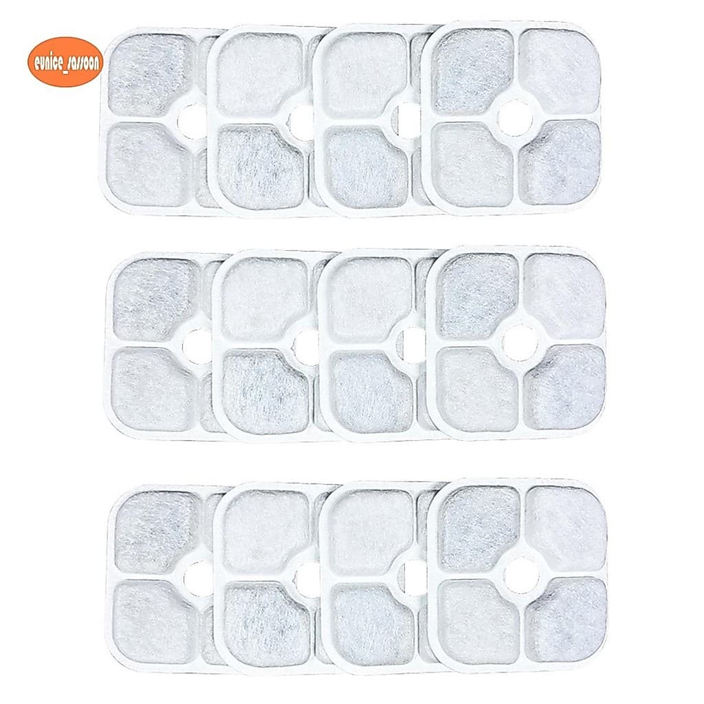 12pçs Filtro De Fonte De Gato , Sistema De Filtragem Tripla Para Dispensador De Água Animais De Estimação , Acessórios ,