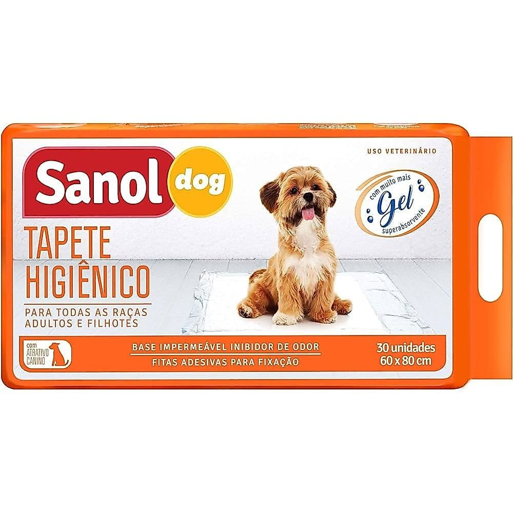 Tapete Higiênico Sanol Dog para Cães 30 Unidades 60x80cm PROMOÇÃO ENVIO IMEDIATO