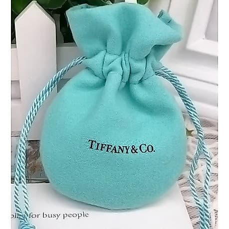 Saco De Pano De Veludo Tiffany Com Letras Pretas Para Pacotes De Jóias Presente