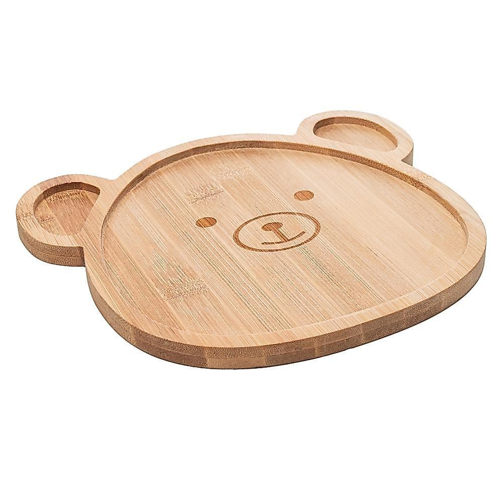 Prato Infantil Lyor Bear 23cm x 20cm x 1,2cm Bambu
