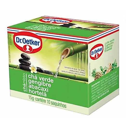Chá Dr.Oetker Misto Gengibre, Abacaxi e Hortelã 15g