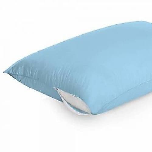 Capa de Travesseiro Azul GuardaSono Protecao Impermeavel Antialergica Antiácaro  Confortavel Duravel