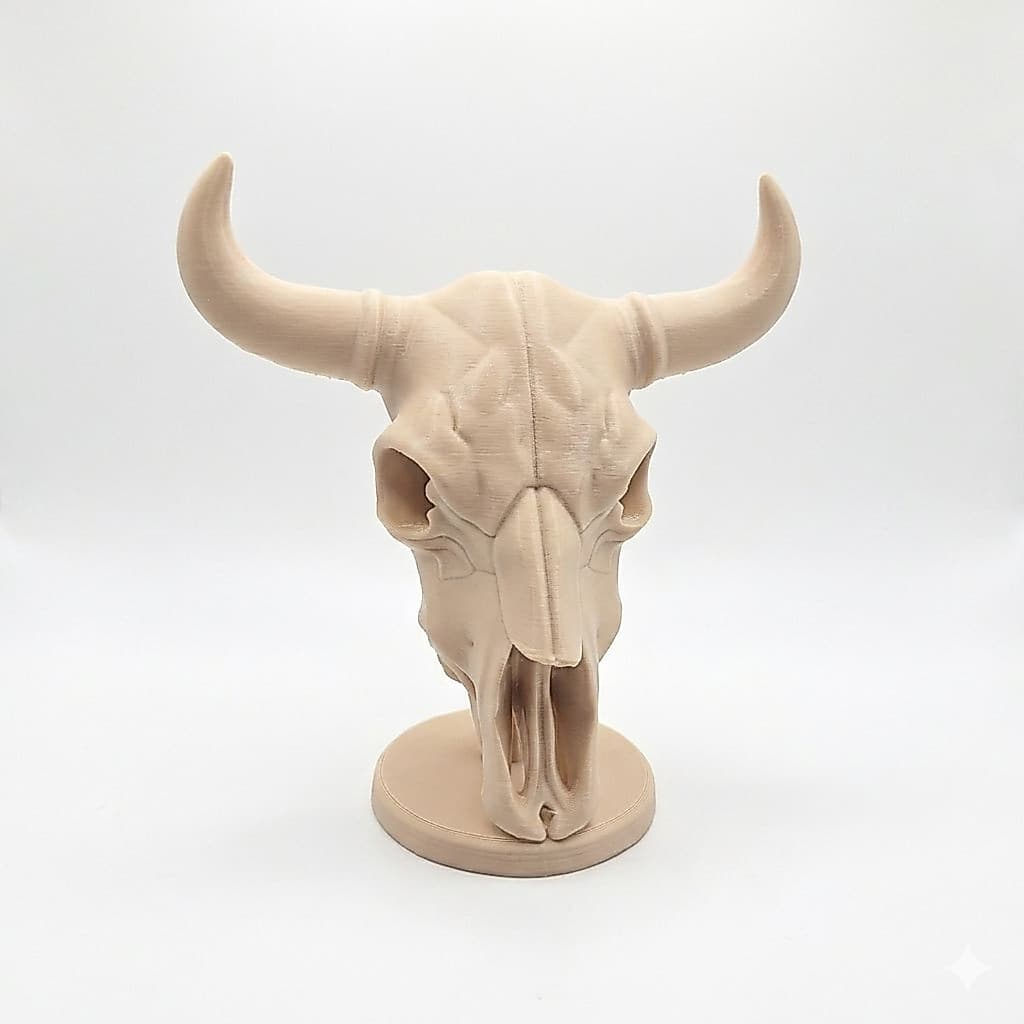 Busto Figure Estatua Cabeça De Gado Boi Touro 18cm Esqueleto