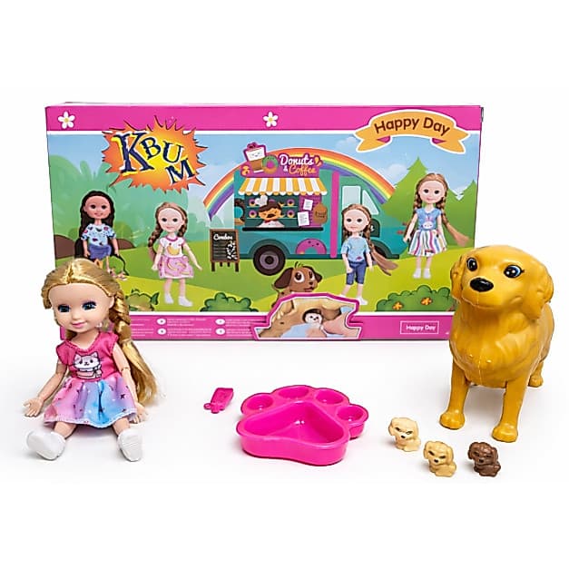 Boneca Infantil com Cachorrinhos – Kit Pet Brinquedo +3