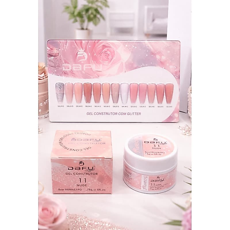 Gel Construtor Com Glitter Dafu Sem Hema Sem TPO 15g Alta Qualidade