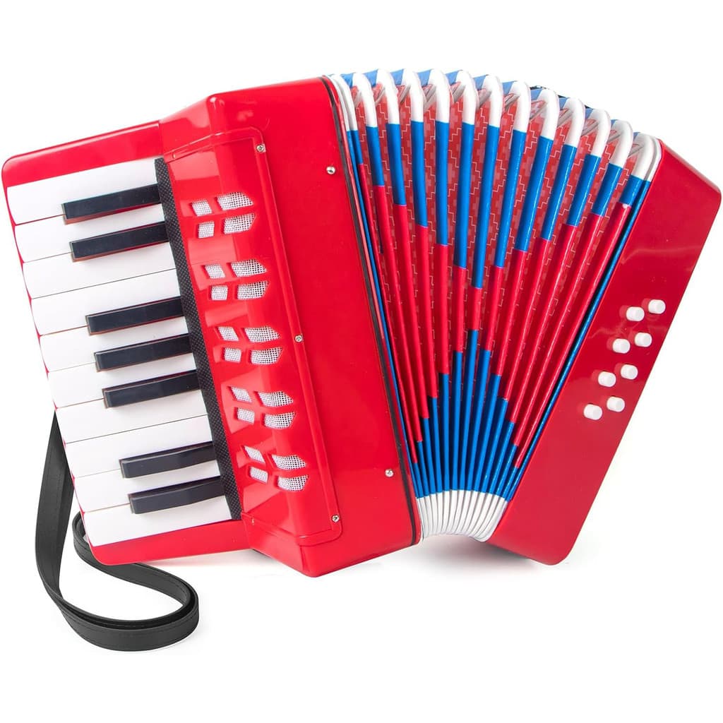 Gaita Sanfona Acordeon Iniciante 8 Baixos 17 Teclas Brinquedo Crianças Sanfona Infantil Kizumba