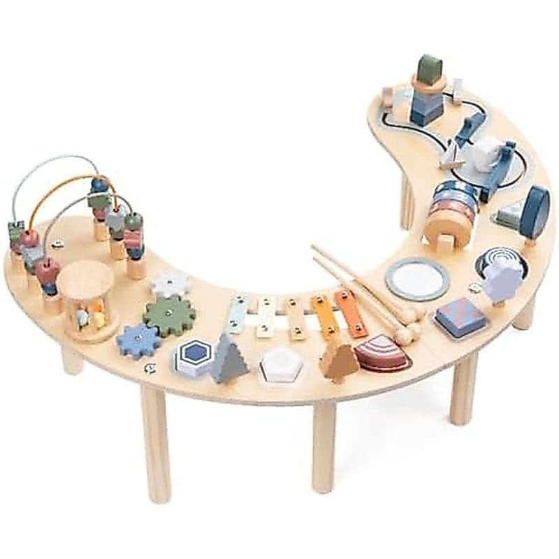 Mesa De Atividades Montessori Para 1 A 3 Anos | Quadro Ocupado De Tamanho Grande & amp ; Brinquedos Sensoriais De Aprend