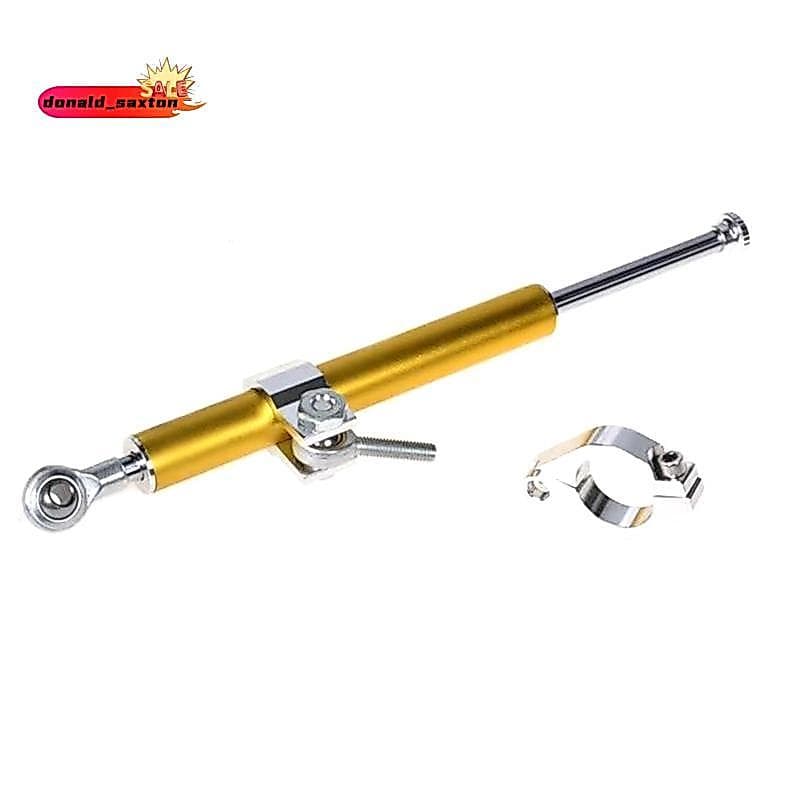 [Rápido D] 330MM Amortecedor De Direção Universal Motocicleta Estabilizador-Controle De Segurança Dourado
