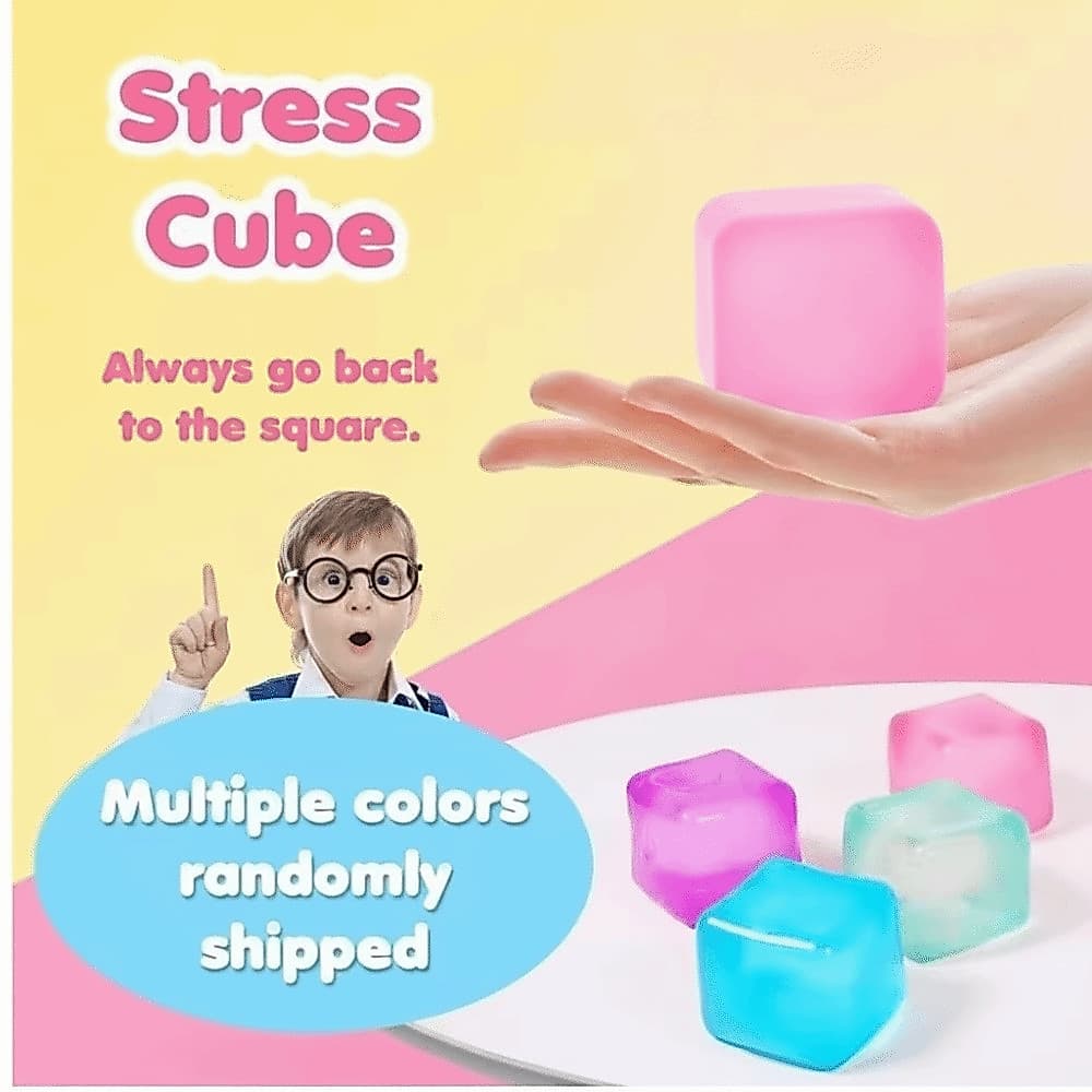 Brinquedo De Inquietação De Cubo De Gelo QENVXDAN , Brinquedos Moles Resiliente Macio Não Tóxico , Rebote Automático