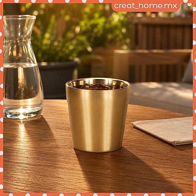 [Creat_home] Copo Térmico De Aço Inoxidável Isolado De Camada Dupla Alça Confortável Caneca Recipiente De Bebidas Para C