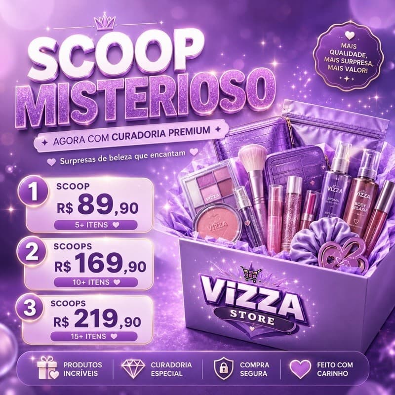 Scoop Misterioso de Maquiagem Surpresa - Makes Sortidas e Acessórios