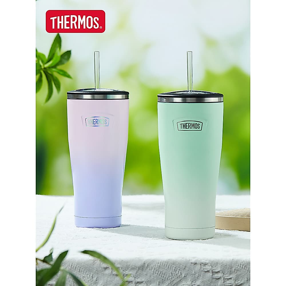 Garrafa térmica verão copo de palha de grande capacidade copo mestre de gelo isolamento frio xícara de café TEMF-850