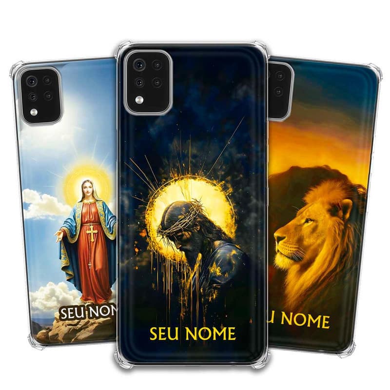 Capa/Capinha - LG K52 - Jesus Fé Cristã Evangélica Personalizada com Nome