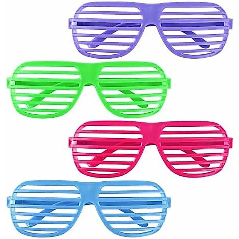 Super Z Outlet 12 Pares De Óculos De Obturador De Plástico Tons Sol Adereços De Festa Cores Sortidas