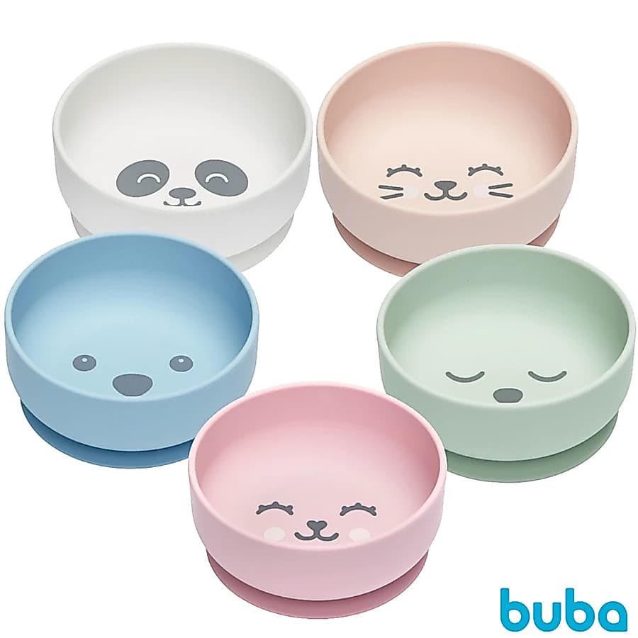 Bowl Em Silicone Buba Gumy Tigela Prato Com Ventosa 350ml Infantil Buba Introdução Alimentar Bebê