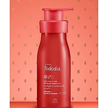 Creme Desodorante Nutritivo para o Corpo Tododia Morango e Baunilha Dourada 400 ml
