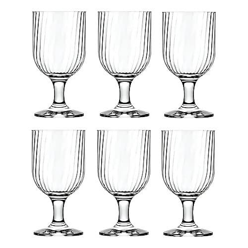 Taça De Água E Vinho Nadir Fiore 310ml, Kit Com 12 Vidro Cristalino Transparente