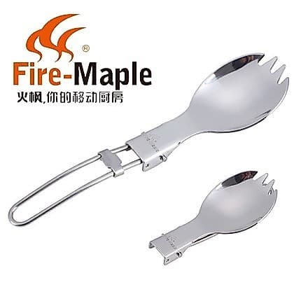 Fire Maple 806/832/836/T10/T13 Colher de aço inoxidável/liga de titânio Colher garfo dobrável Talheres para acampamento