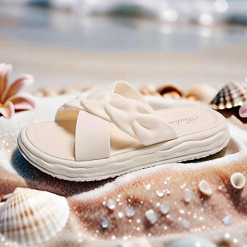 2026 chinelos de praia estilo feminino pode ser lançado sola grossa antiderrapante verão exterior Wear beira-mar viagem