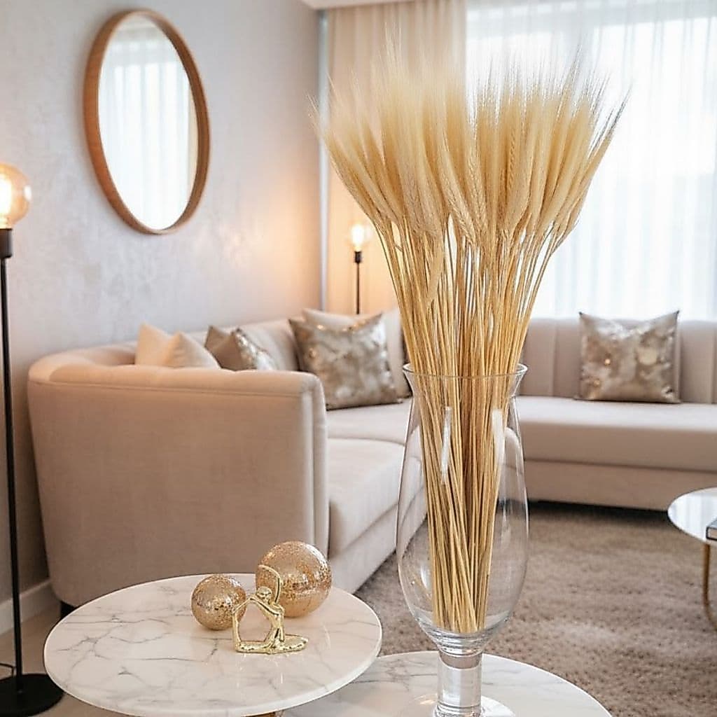 200 Hastes de Trigo Seco Natural Flores Secas para Decoração, Vasos e Eventos